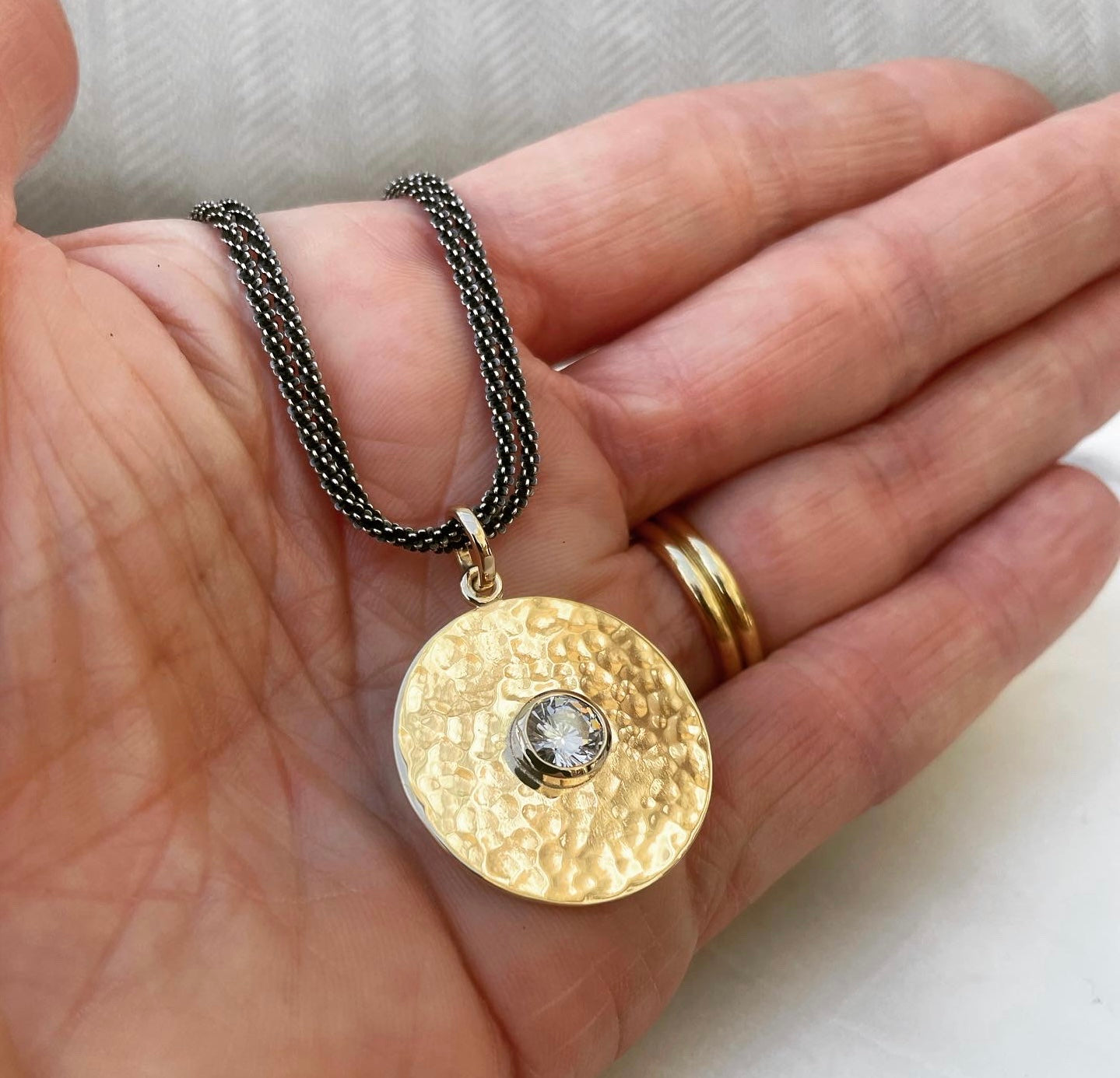 Sunshine pendant - gold vermeil