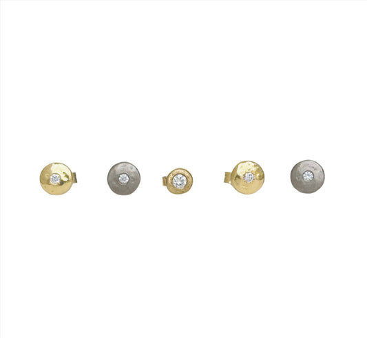 18ct gold diamond studs