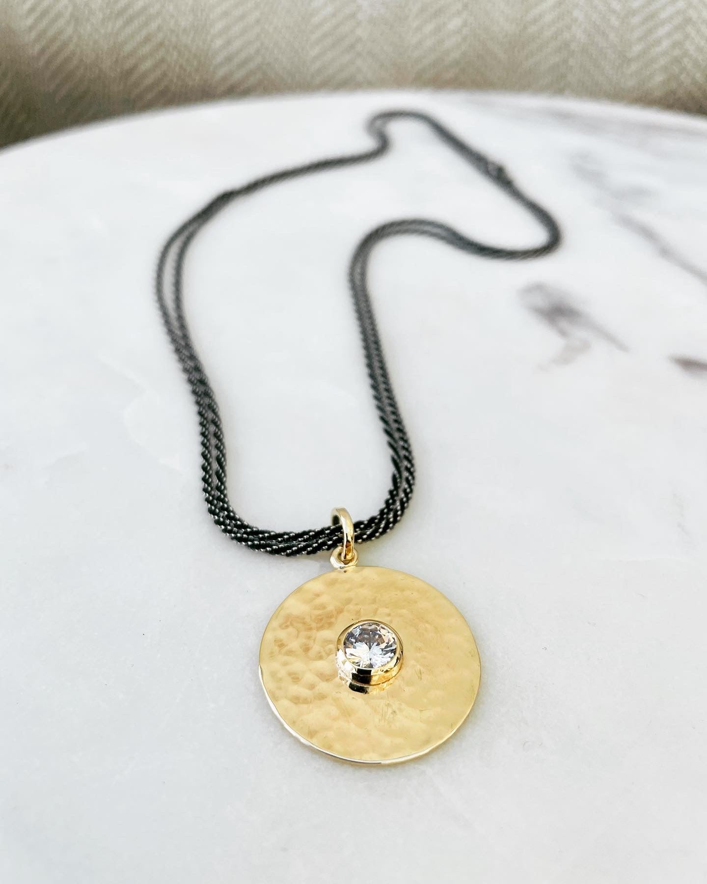 Sunshine pendant - gold vermeil