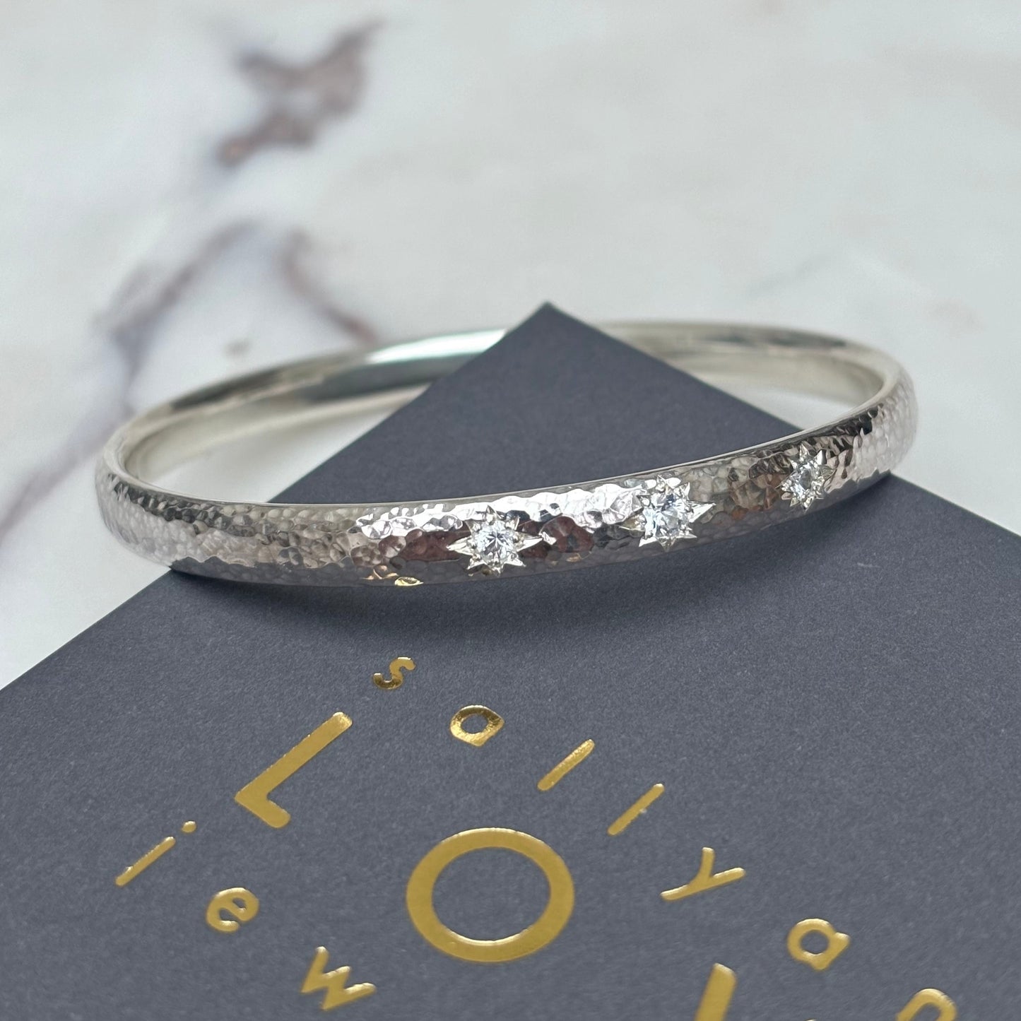 Hammered Starry bangle