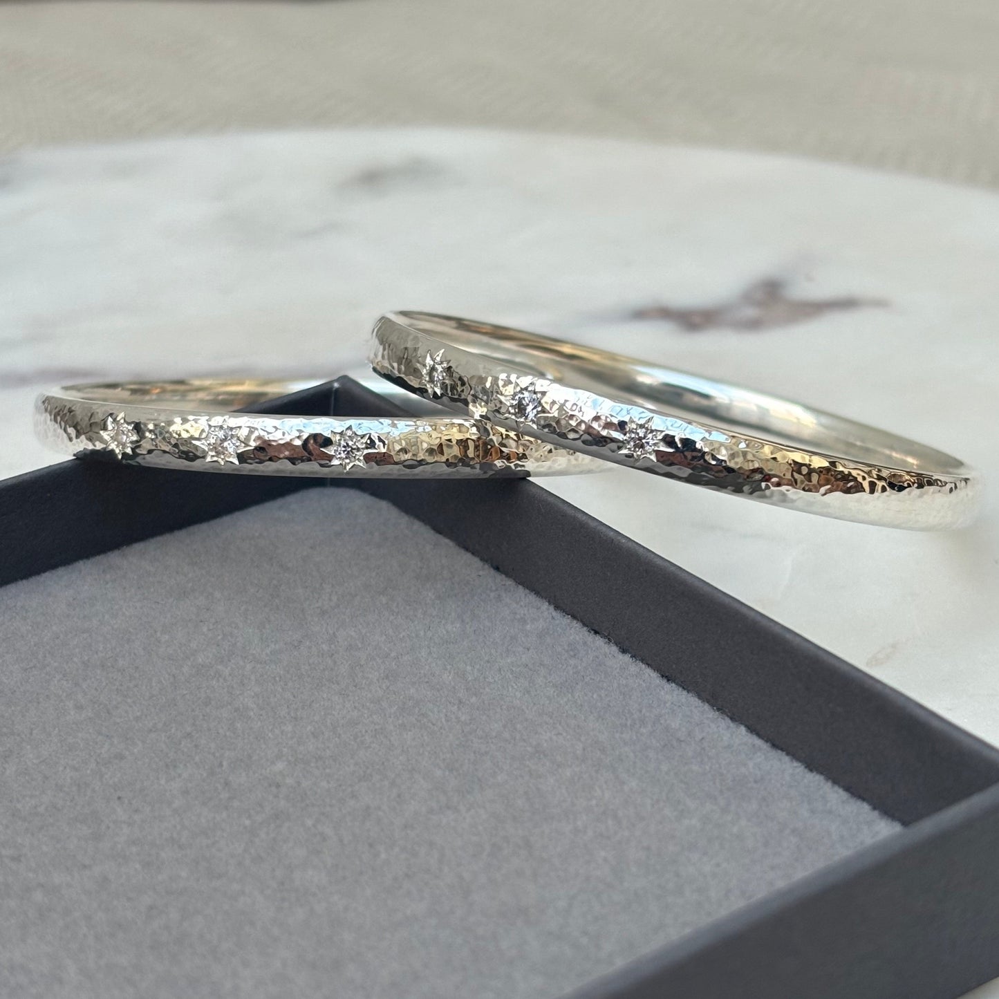 Hammered Starry bangle